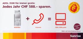 ADSL 3500 für immer gratis: Jedes Jahr CHF 588.-- sparen. Free Internet - Sunrise