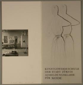 Kunstgewerbeschule der Stadt Zürich, Ausbildungsklasse für Mode; Aufnahmen in der Modeklasse, d…