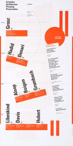 Columbia University Architecture Planning Preservation - Lectures - Exhibitions - Spring 1995