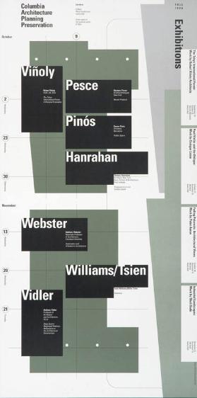 Columbia University Architecture Planning Preservation - Lectures - Exhibitions - Fall 1996