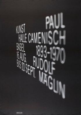 Kunsthalle Basel - Paul Camenisch 1893-1970 - Rudolf Mäglin