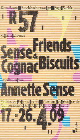 R57 - 50 erste Freunde - Sense & Friends Cognac Biscuits - Installation von Annette Sense