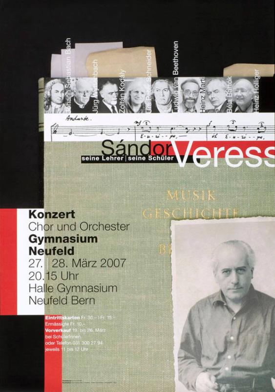 Sandor Veress - seine Lehrer - seine Schüler - Konzert Chor und Orchester Gymnasium Neufeld Bern