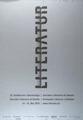 Literatur - 32. Solothurner Literaturtage