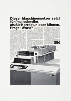 Dieser Maschinensetzer setzt fünfmal schneller, als Sie Korrektur lesen können. Frage: Wozu?