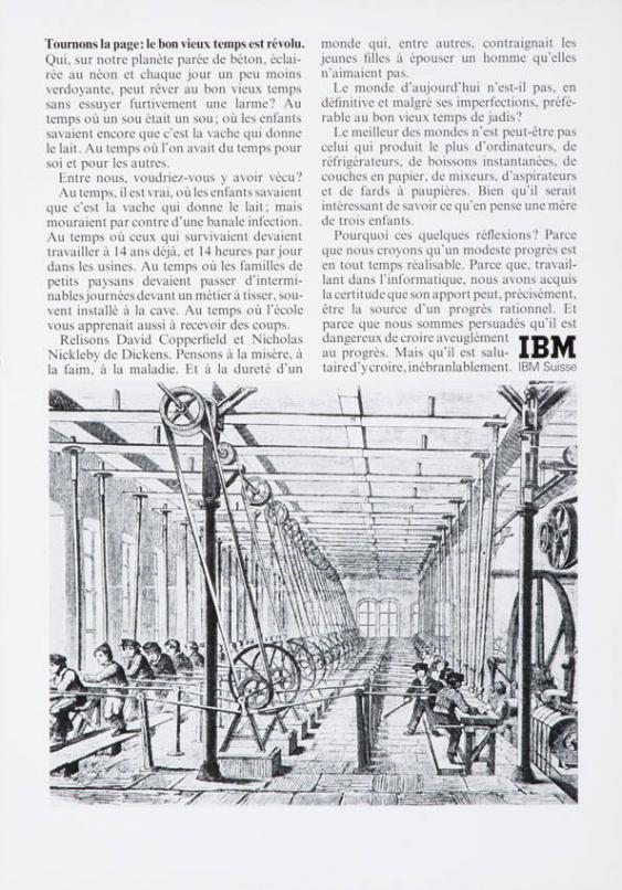 Tournons nous la page: le bon vieux temps est révolu.
