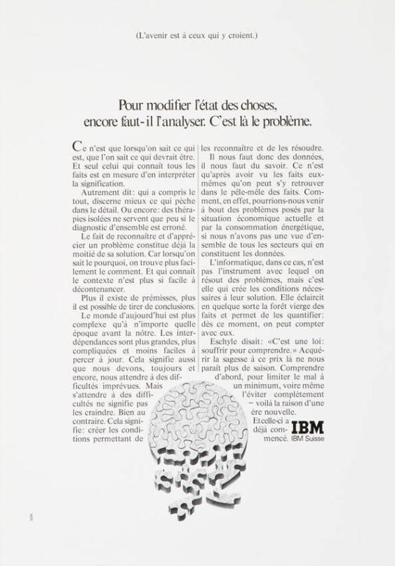 Pour modifier l'état des choses, encore faut-il l'analyser. C'est là le problème.