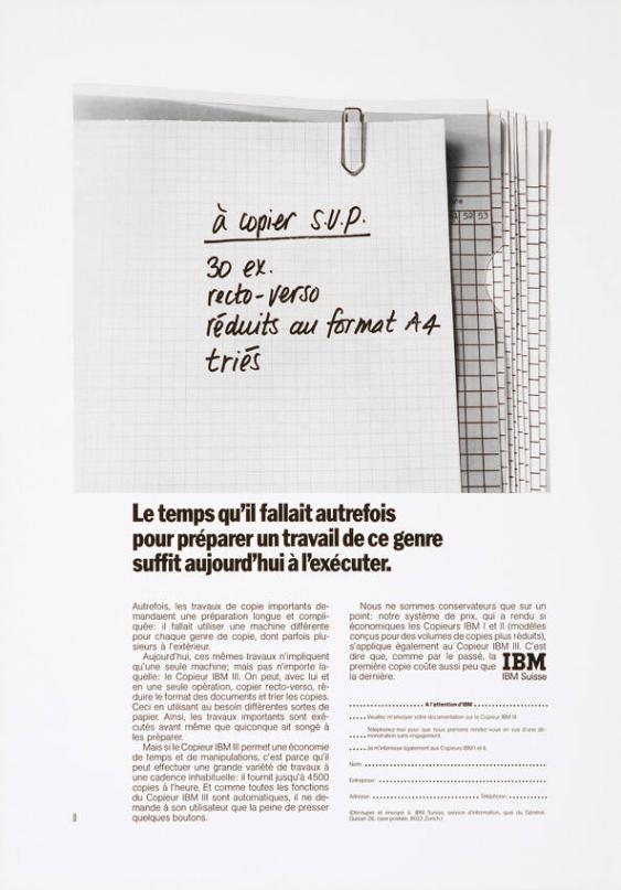 Le temps qu'il fallait autrefois pour préparer un travail de ce genre suffit aujourd'hui à l'exécuter.