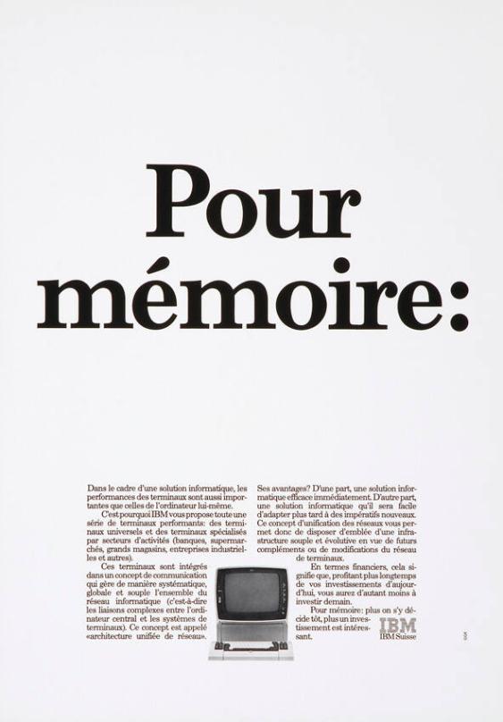Pour mémoire: