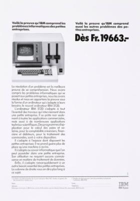 Voilà la preuve qu'IBM comprend les problèmes informatiques des petites entreprises. - Voilà la preuve qu'IBM comprend aussi les autres problèmes des petites entreprises. - Dès Fr. 19663.-