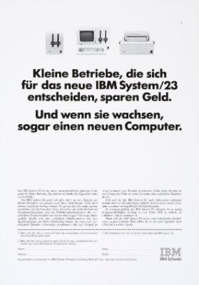 Kleine Betriebe, die sich für das neue IBM System/23 entscheiden, sparen Geld. Und wenn sie wachsen sogar einen Computer.