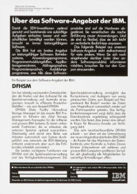 Über das Software-Angebot der IBM.