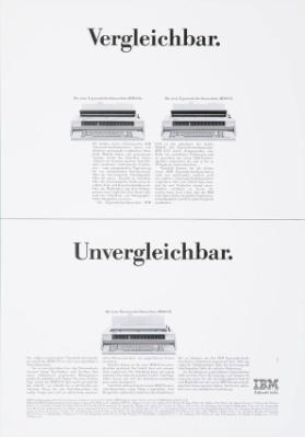 Vergleichbar. - Unvergleichbar.