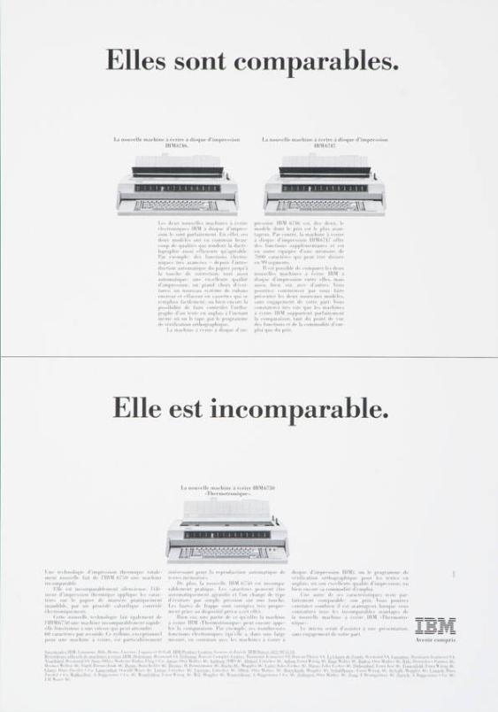 Elles sont comparables. - Elle est incomparable.