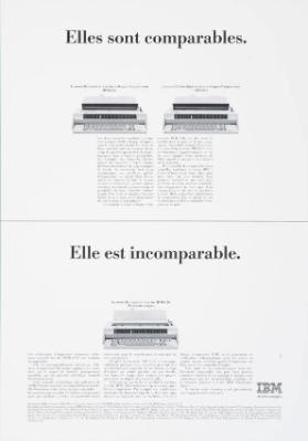 Elles sont comparables. - Elle est incomparable.