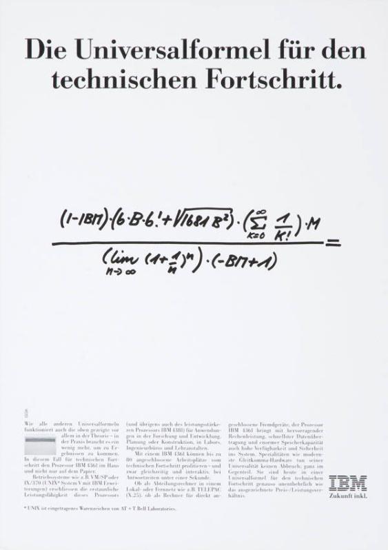 Die Universalformel für den technischen Fortschritt.