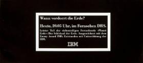 Wann verdorrt die Erde? Heute, 20.05 Uhr, im Fernsehen DRS.