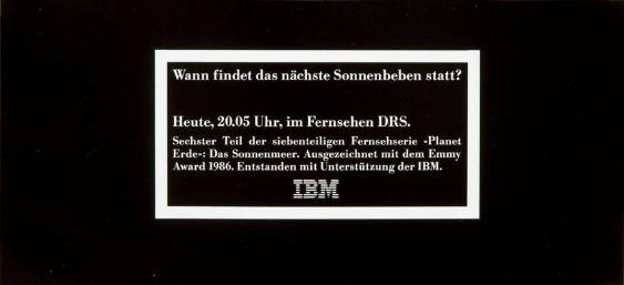 Wann findet das nächste Sonnenbeben statt? Heute, 20.05 Uhr, im Fernsehen DRS.