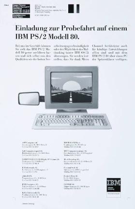 Einladung zur Probefahrt auf einem IBM PS/2 Modell 80.