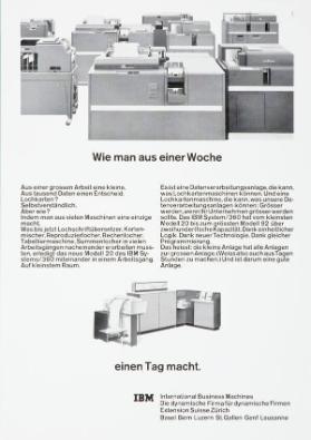 Wie man aus einer Woche einen Tag macht.