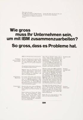 Wie gross muss Ihr Unternehmen sein, um mit IBM zusammenzuarbeiten? So gross, dass es Probleme hat.