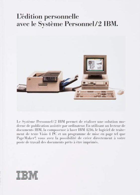L'édition personnelle avec le Système Personal/2 IBM.