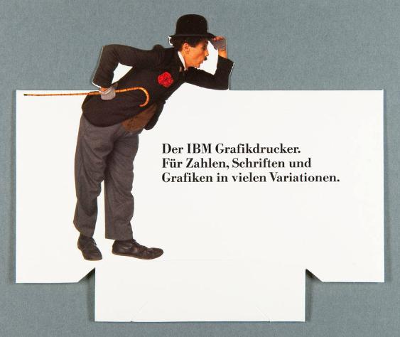 Der IBM Grafikdrucker. Für Zahlen, Schriften und Grafiken in vielen Variationen.
