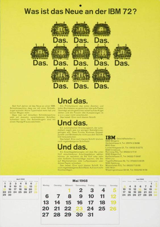 Was ist das Neue an der IBM 72? Das. Das. Das. [...] Und das.