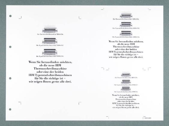 Wenn Sie herausfinden möchten, ob die neue IBM Thermoschreibmaschine oder eine der beiden IBM Typenradschreibmaschinen für Sie die richtige ist - wir zeigen Ihnen gerne alle drei.
