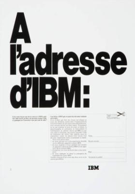 A l'adresse d'IBM: