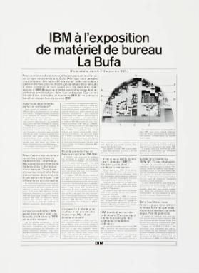 IBM à l'exposition de matériel de bureau La Bufa - Hallenstadion Zurich, 7-11 septembre 1965.)
