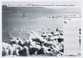 Wo kann ich die neue IBM Bildschirmschreibmaschine testen und gewinnen?