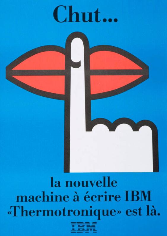 Chut... la nouvelle machine à écrire IBM "Thermotronique" est là.