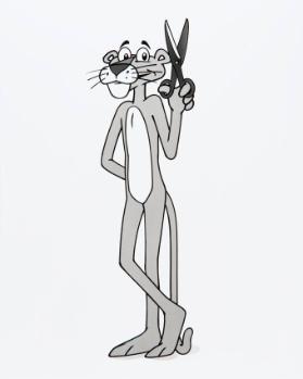 [Pink Panther mit Schere]
