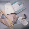 Taschen aus neuen Materialien ; Allzweckmappe (Transp.-Plastik) , Portemonnnaies aus Gummi  