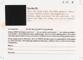 Einfach mit 20 Kugelköpfen daherkommen und einen vor die Wahl stellen. Typisch IBM.