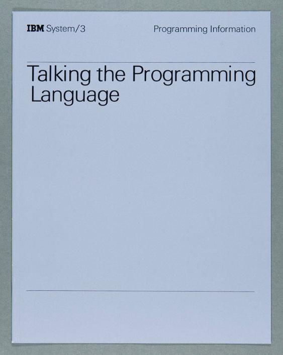 Talking the Programming Language
