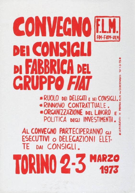 Convegno dei consigli di fabbrica del gruppo FIAT