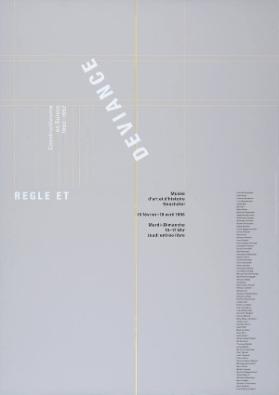 Règle et déviance - Constructivisme en Suisse 1967-1997 - Musée d'art et d'histoire Neuchâtel