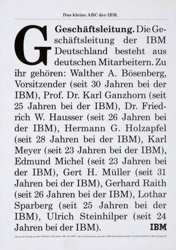 G - Geschäftsleitung.