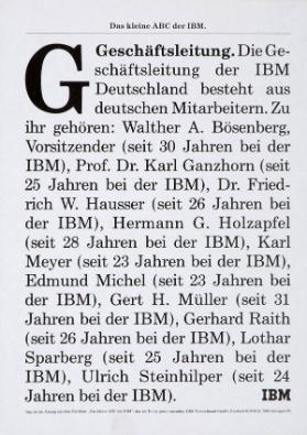 G - Geschäftsleitung.
