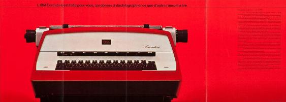 L'IBM Executive est faite pour vous, qui donnez à dactylographier ce que d'autres auront à lire.