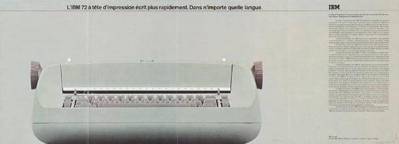 L'IBM 72 à tête d'impression écrit plus rapidement. Dans n'importe quelle langue.