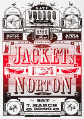 Save Voodoo Rhythm benefit show  presents Jackets - Norton - Zürich - Sat 7. March - Güterschuppen Bahnhof Wollishofen - Zürich