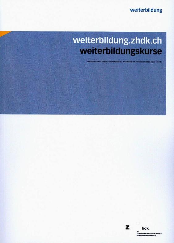 Weiterbildungskurse - weiterbildung.hgkz.ch