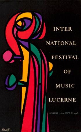 International festival of music Lucerne - August 15th to Sept. 6th 1956