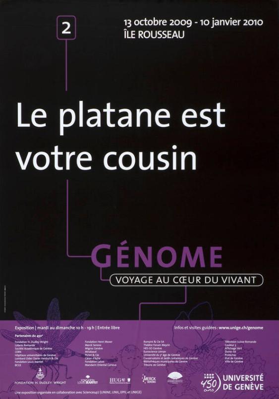 2 - Le platane est votre cousin - Génome - Voyage au coeur du vivant - 13 octobre 2009-10 janvier 2010 - Ile Rousseau