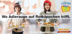Wo Adlerauge auf Rotkäppchen trifft. Hier isst die ganze Schweiz gern. Migros Restaurant