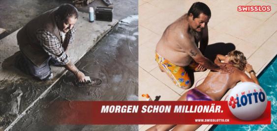 Morgen schon Millionärin. Swiss Lotto
