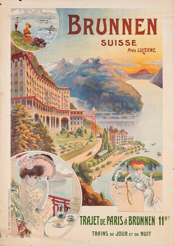 Brunnen  - Suisse - près Lucerne - Trajet de Paris à Brunnen 11 h